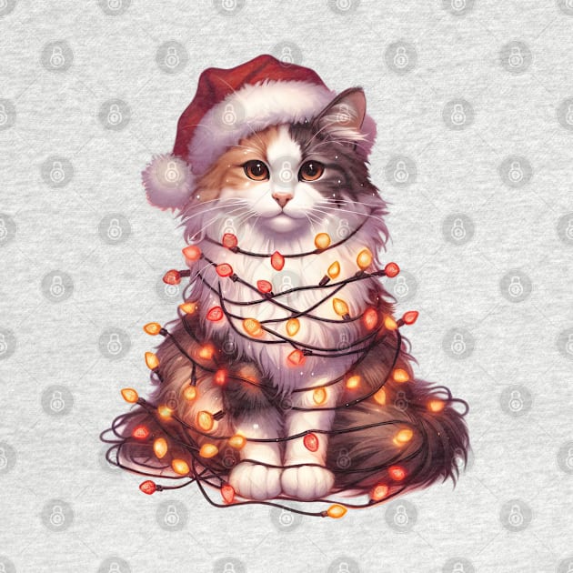 Christmas Turkish Van Cat by Chromatic Fusion Studio